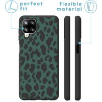 iMoshion Design hoesje Samsung Galaxy A12 - Luipaard - Groen / Zwart