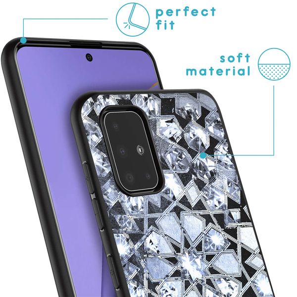 iMoshion Design hoesje Samsung Galaxy A51 - Grafisch - Zilver Bling