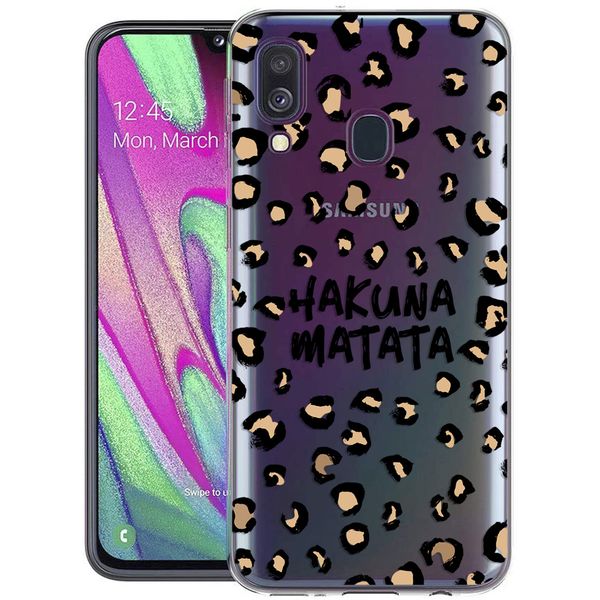 iMoshion Design hoesje Samsung Galaxy A40 - Luipaard - Bruin / Zwart