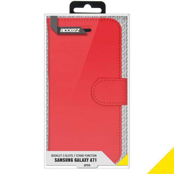 Accezz Wallet Softcase Bookcase Samsung Galaxy A71 - Rood