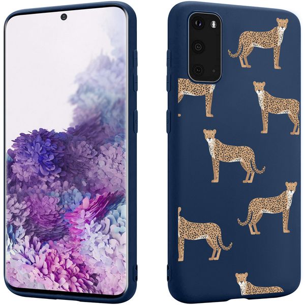 iMoshion Design hoesje Samsung Galaxy S20 - Luipaard - Blauw