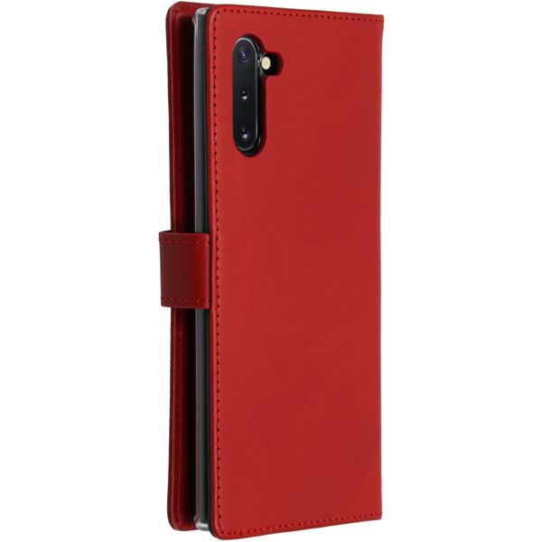 Selencia Echt Lederen Bookcase Samsung Galaxy Note 10 - Rood