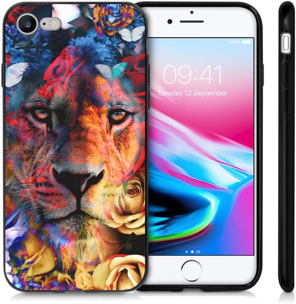 iMoshion Design hoesje iPhone SE (2022 / 2020) / 8 / 7 - Jungle - Leeuw