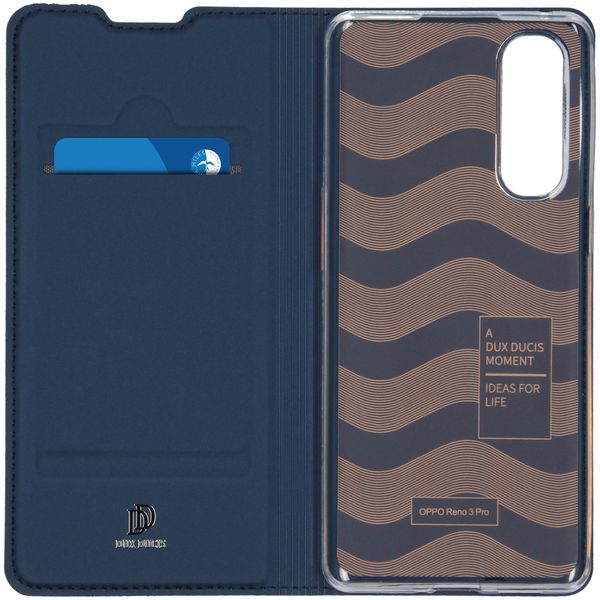 Dux Ducis Slim Softcase Bookcase Oppo Reno3 Pro - Blauw