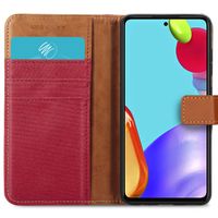 iMoshion Luxe Canvas Bookcase Samsung Galaxy A52(s) (5G/4G) - Rood