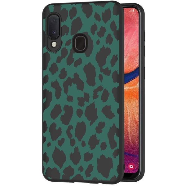 iMoshion Design hoesje Samsung Galaxy A20e - Luipaard - Groen / Zwart