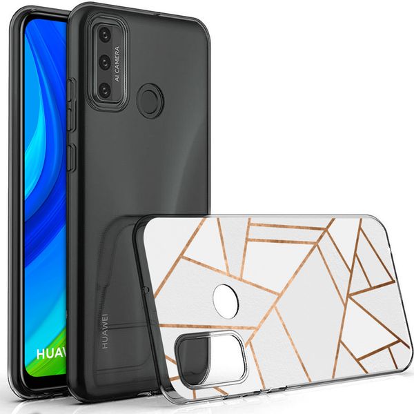 iMoshion Design hoesje Huawei P Smart (2020) - Grafisch Koper / Wit