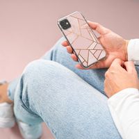 iMoshion Design hoesje Motorola Moto G9 Plus - Grafisch Koper / Roze