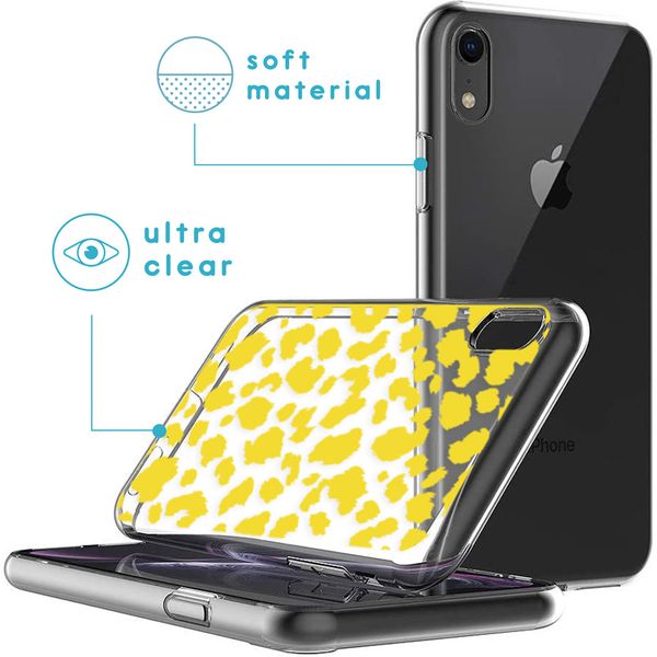 iMoshion Design hoesje iPhone Xr - Luipaard - Geel