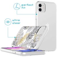 iMoshion Design hoesje iPhone 11 - Bladeren / Zwart