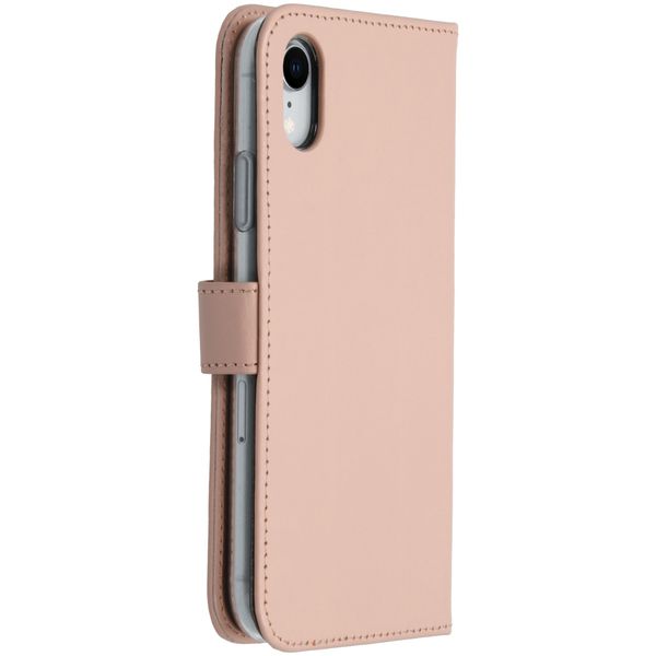 Selencia Echt Lederen Bookcase iPhone Xr - Roze