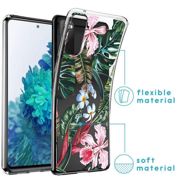 iMoshion Design hoesje Samsung Galaxy S20 FE - Jungle - Groen / Roze