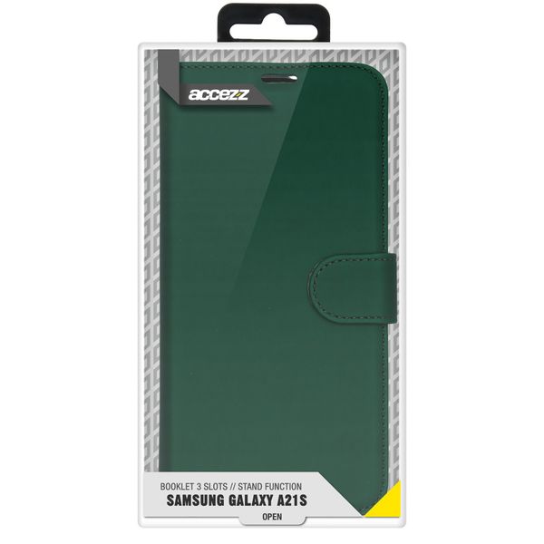 Accezz Wallet Softcase Bookcase Samsung Galaxy A21s - Groen