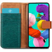 iMoshion Luxe Canvas Bookcase Samsung Galaxy A51 - Groen