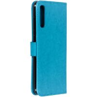 Klavertje Bloemen Bookcase Samsung Galaxy A70 - Turquoise