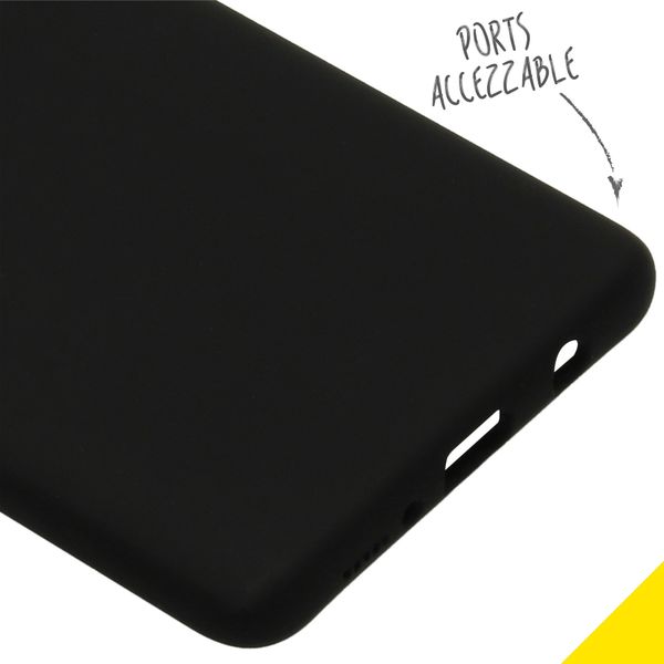 Accezz Liquid Silicone Backcover Samsung Galaxy A71 - Zwart