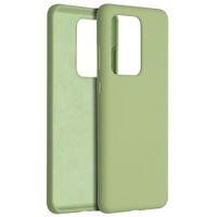 Accezz Liquid Silicone Backcover Samsung Galaxy S20 Ultra - Groen