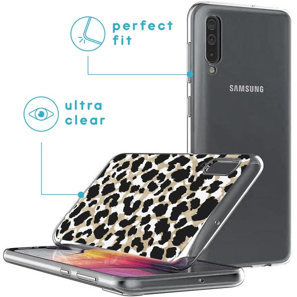 iMoshion Design hoesje Samsung Galaxy A50 / A30s - Luipaard / Zwart