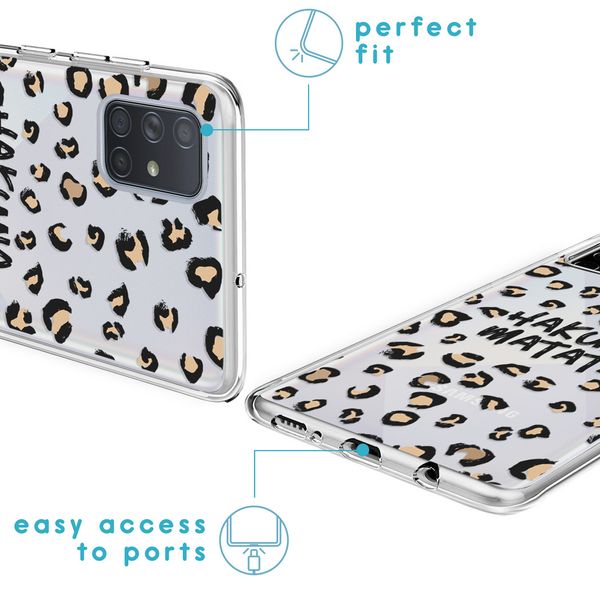 iMoshion Design hoesje Samsung Galaxy A71 - Luipaard - Bruin / Zwart