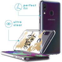 iMoshion Design hoesje Samsung Galaxy A40 - Let's Go Travel / Zwart