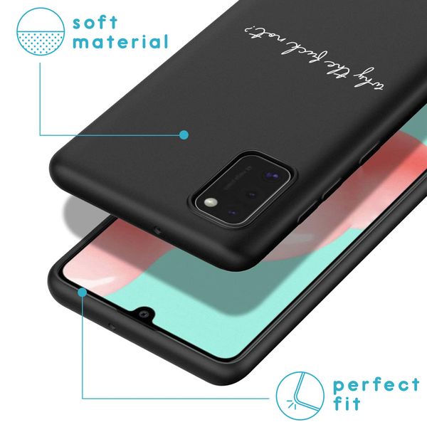 iMoshion Design hoesje Samsung Galaxy A41 - Why The Fuck Not - Zwart