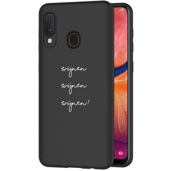 iMoshion Design hoesje Galaxy A20e - Wijnen Wijnen Wijnen - Zwart