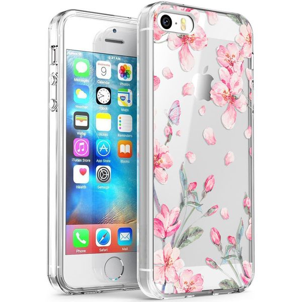 iMoshion Design hoesje iPhone 5 / 5s / SE - Bloem - Roze