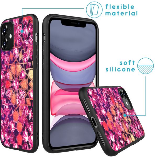 iMoshion Design hoesje iPhone 11 - Grafisch - Roze Bling