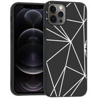 iMoshion Design hoesje iPhone 12 (Pro) - Grafisch - Lijn Zwart