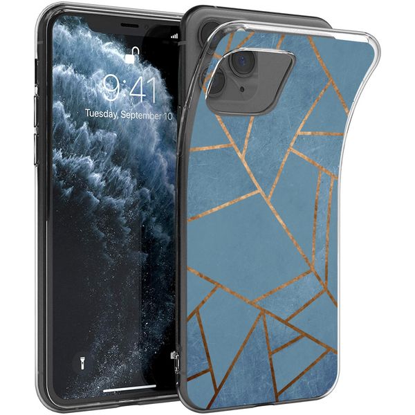 iMoshion Design hoesje iPhone 11 Pro - Grafisch Koper / Blauw