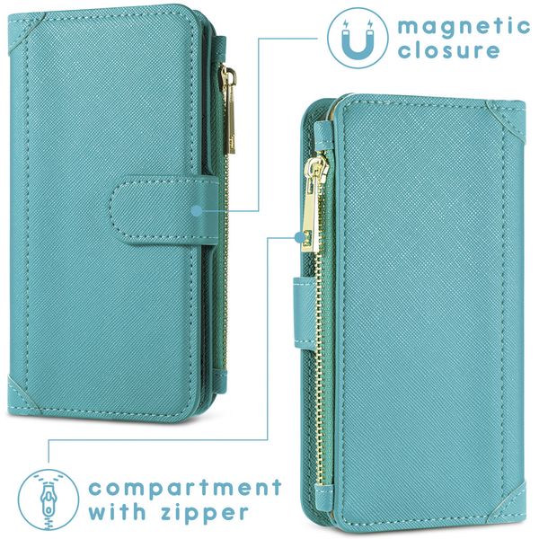 iMoshion Luxe Portemonnee iPhone 12 (Pro) - Turquoise