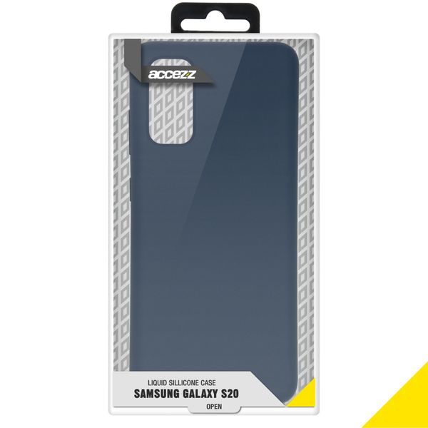 Accezz Liquid Silicone Backcover Samsung Galaxy S20 - Blauw