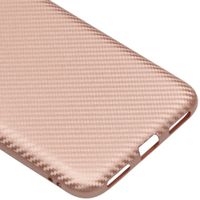 Carbon Softcase Backcover Huawei Y7 (2019) - Rosé Goud