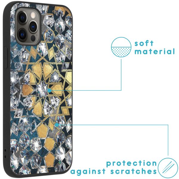 iMoshion Design hoesje iPhone 12 (Pro) - Grafisch / Bling