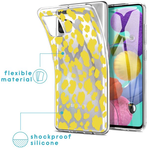 iMoshion Design hoesje Samsung Galaxy A51 - Luipaard - Geel