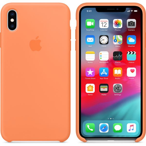 Apple Silicone Backcover iPhone Xs Max - Papaya