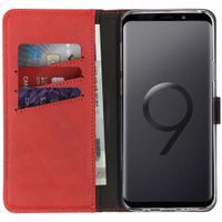 Selencia Echt Lederen Bookcase Samsung Galaxy S9 Plus - Rood