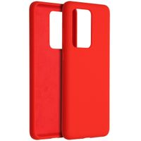 Accezz Liquid Silicone Backcover Samsung Galaxy S20 Ultra - Rood