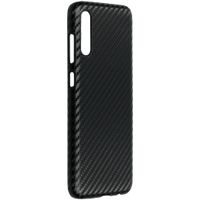 Carbon Hardcase Backcover Samsung Galaxy A70 - Zwart