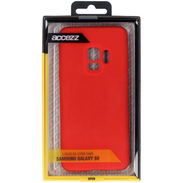 Accezz Liquid Silicone Backcover Samsung Galaxy S9 - Rood