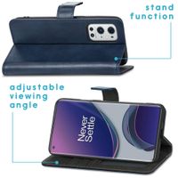 iMoshion Luxe Bookcase OnePlus 9 Pro - Donkerblauw