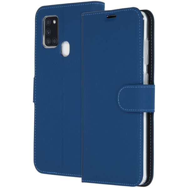 Accezz Wallet Softcase Bookcase Samsung Galaxy A21s - Blauw