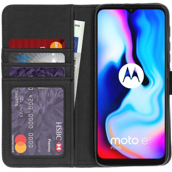 iMoshion Luxe Bookcase Motorola Moto E7 Plus / G9 Play - Zwart