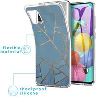 iMoshion Design hoesje Samsung Galaxy A51 - Grafisch Koper / Blauw