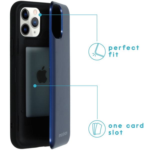 iMoshion Backcover met pashouder iPhone 11 Pro - Donkerblauw