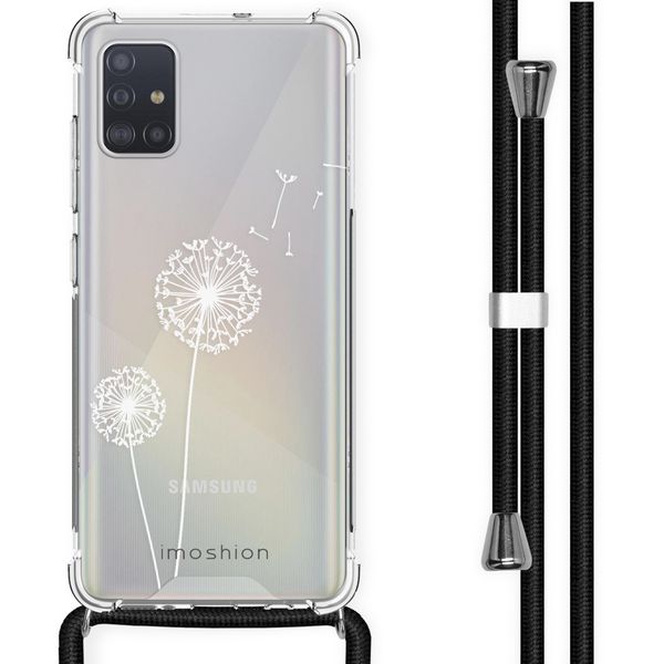 iMoshion Design hoesje met koord Samsung Galaxy A51 - Paardenbloem - Wit