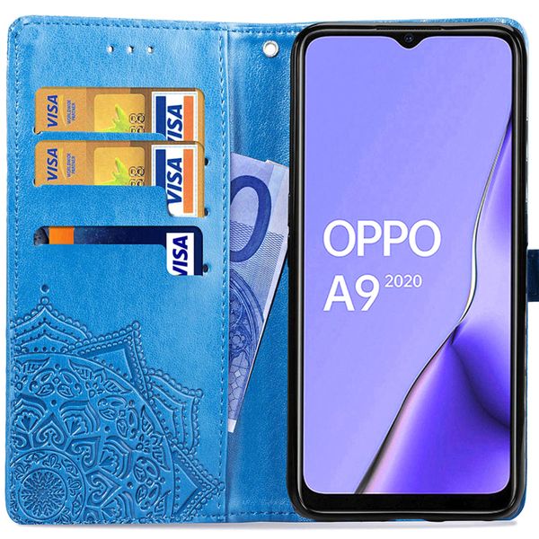 Mandala Bookcase Oppo A5 (2020) / A9 (2020) - Turquoise