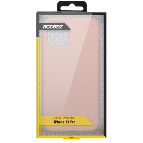 Accezz Liquid Silicone Backcover iPhone 11 Pro - Roze