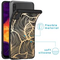 iMoshion Design hoesje Samsung Galaxy A50 / A30s - Bladeren / Zwart