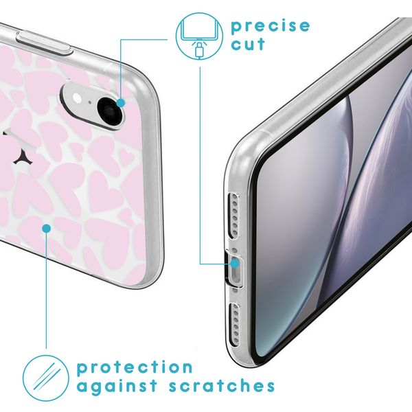 iMoshion Design hoesje iPhone Xr - Hartjes - Roze